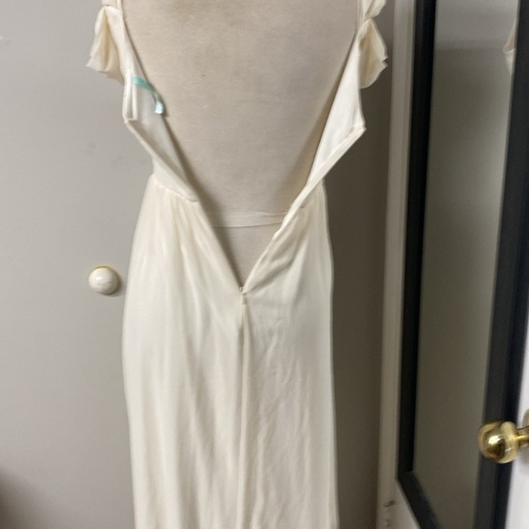 vintage wedding dress off the shoulder midi boho style - Picture 6 of 8